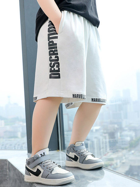 Детски ежедневни къси панталони с надпис за момчета 