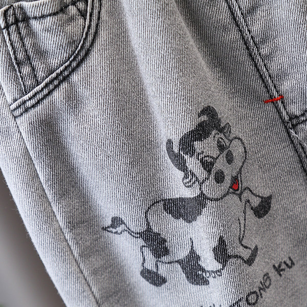 Детски дънки за момчета-с джобове и апликация