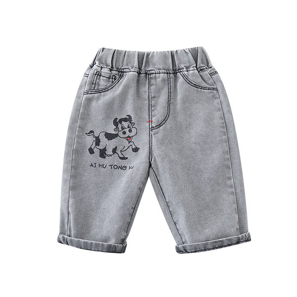 Детски дънки за момчета-с джобове и апликация