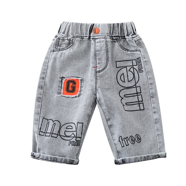 Детски дънки с надписи и копче-за момчета