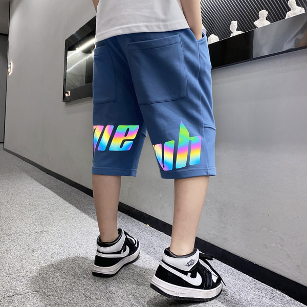 Летни памучни панталони с надписи