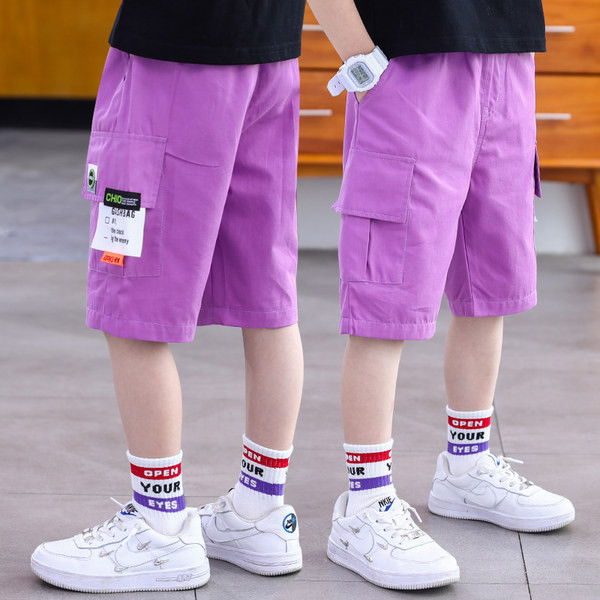 Нов модел летни панталони със странични  джобове за момчета