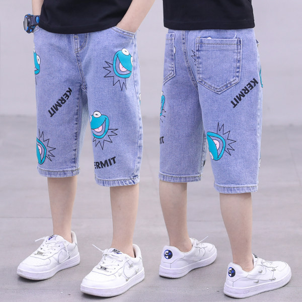 Нов модел летни дънки с цветна щампа