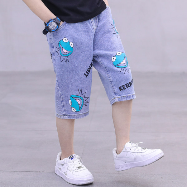 Нов модел летни дънки с цветна щампа