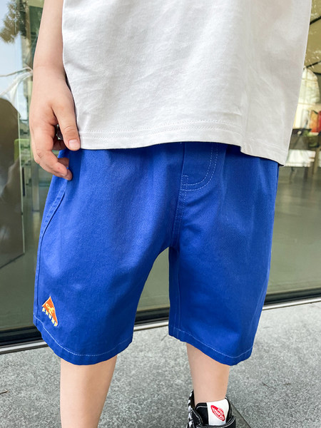 Къси детски панталони за момчета-в син цвят