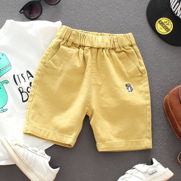 Детски къси панталони с бродерия динозавър