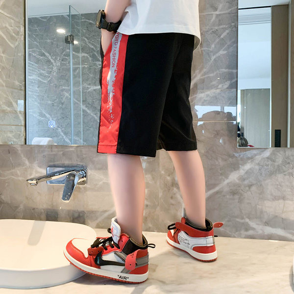 Детски къси панталони с 3/4 дължина и надпис