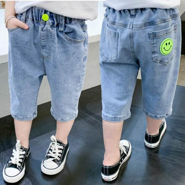 Детски дънки с джобове и 7/8 дължина за момчета