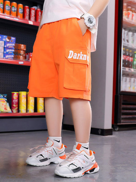 Детски къси панталони с ластична талия и джобове