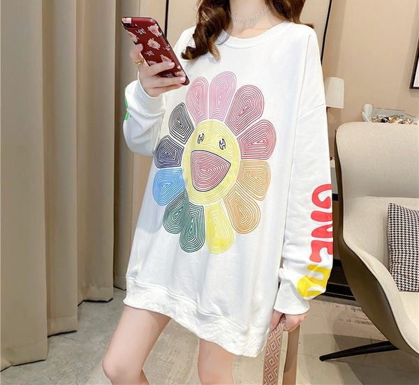 Дамска блуза с апликация и дълъг ръкав за бременни жени