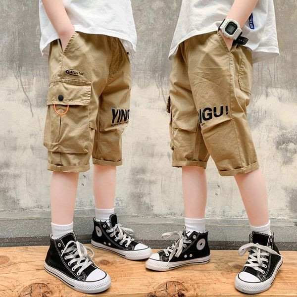 Нов модел детски карго панталони с надписи и джобове