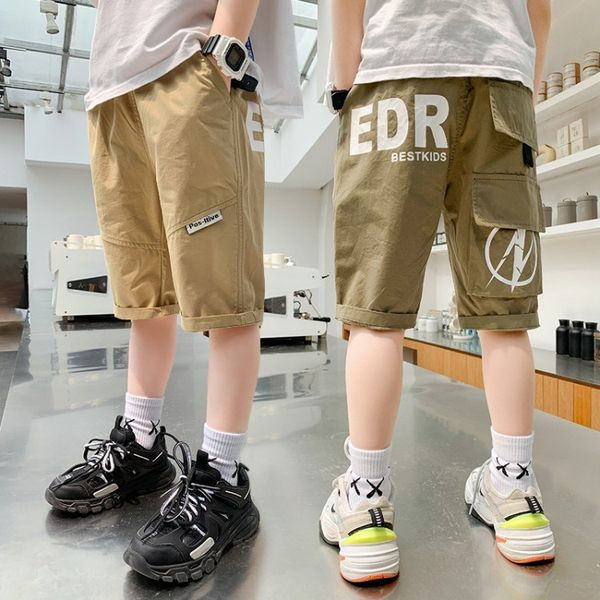 Нов модел детски карго панталони с надписи и джобове