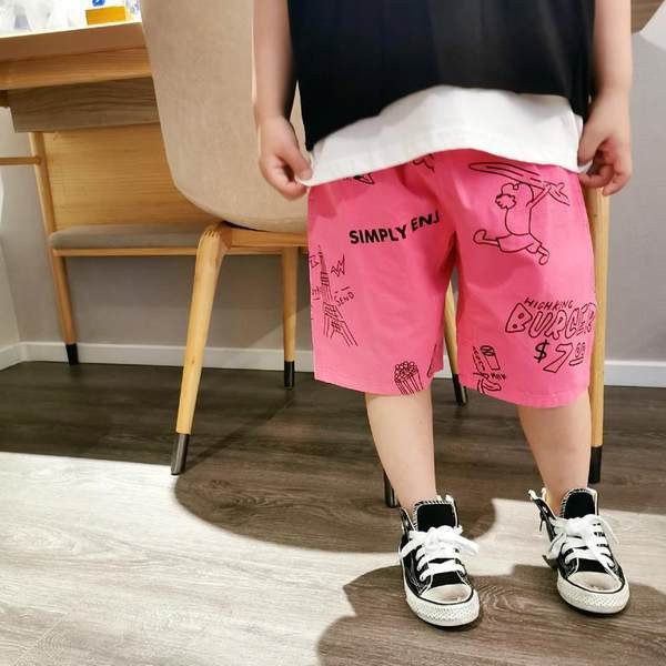 Ежедневни къси панталони с апликация-за момчета