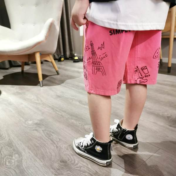 Ежедневни къси панталони с апликация-за момчета