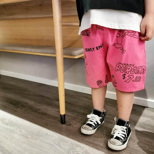 Ежедневни къси панталони с апликация-за момчета