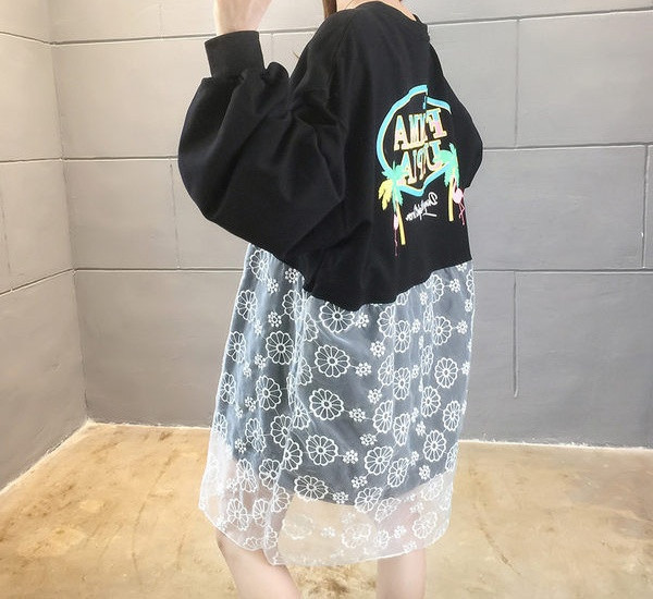 Стилна дамска рокля с дантела и дълъг ръкав за бременни жени