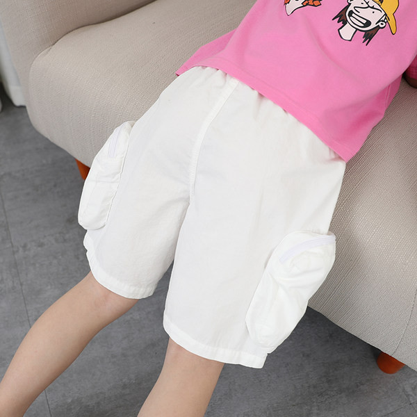 Детски къси летни панталони с джобове 