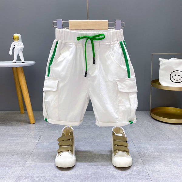 Летни детски шорти за момчета с джобове