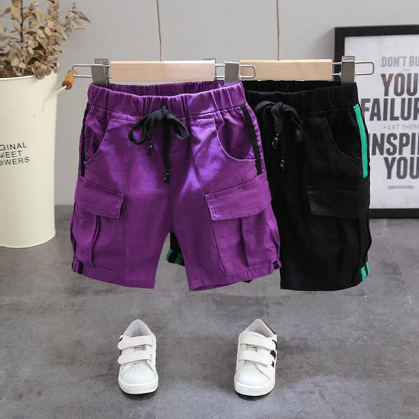 Летни детски шорти за момчета с джобове