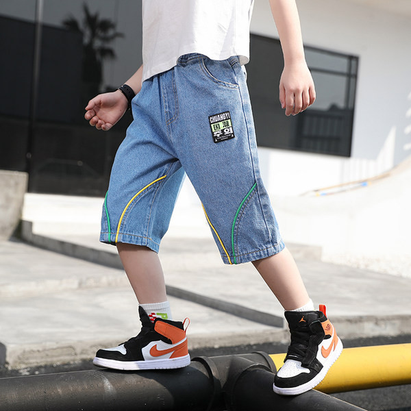 Детски дънкови панталони с емблема