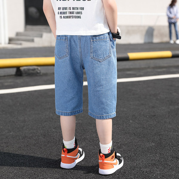 Детски дънкови панталони с емблема