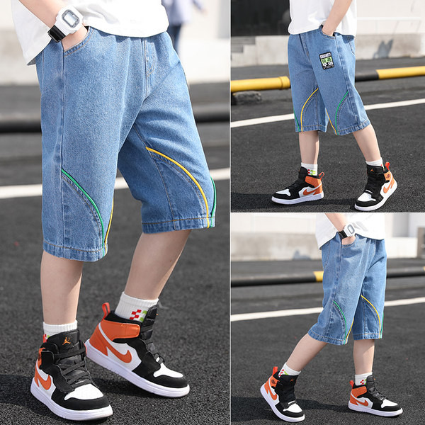 Детски дънкови панталони с емблема