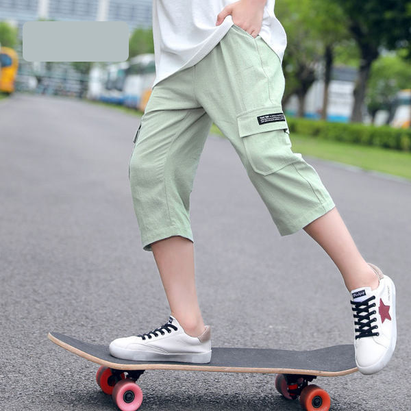 Ежедневен къс панталон за момчета със джобове 