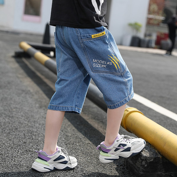 Детски 3/4 дънки с ластична талия