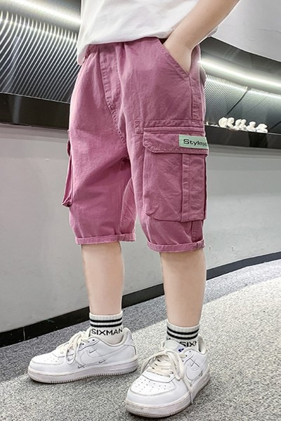 Летни детски панталони с джобове подходящи за момчета