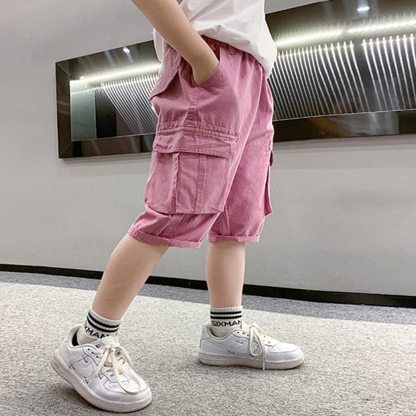 Летни детски панталони с джобове подходящи за момчета