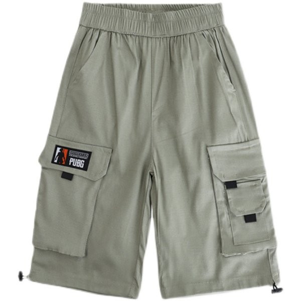 Модерни детски панталони с джобове и връзки-за момчета