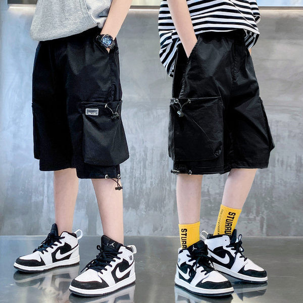 Детски летни панталони за момчета с джобове 