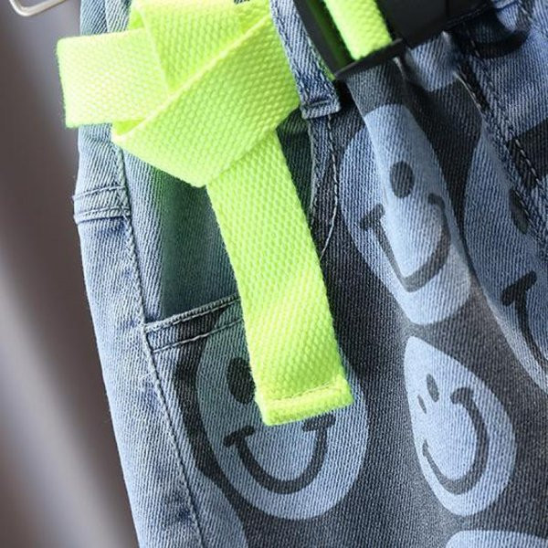 Детски панталони с колан и 3/4 дължина