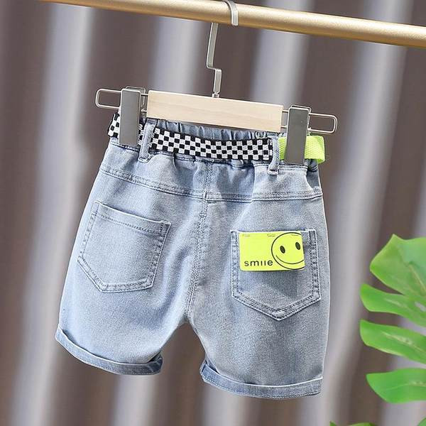 Детски панталони с колан и 3/4 дължина