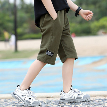Детски къси панталони за момчета с надпис на единия крачол