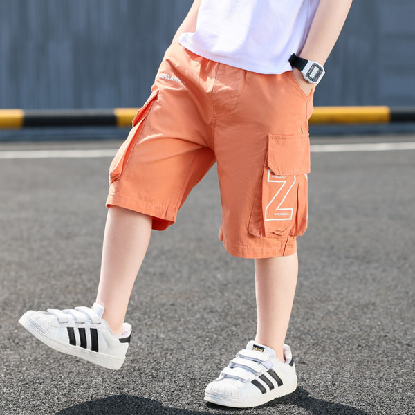 Модерни 3/4 панталони с голями странични джобове за момчета