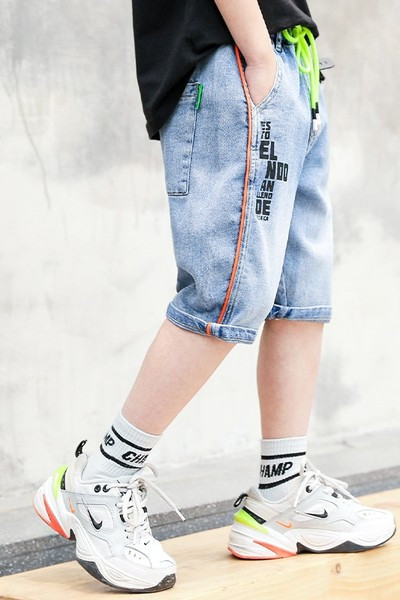 Детски дънкови панталони с кант 