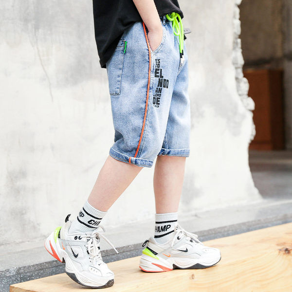 Детски дънкови панталони с кант 