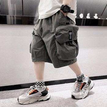 Къси детски панталони с джобове - широк модел 