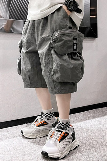 Къси детски панталони с джобове - широк модел 
