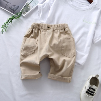 Детски 3/4 панталони с джобове и ластик за момчета