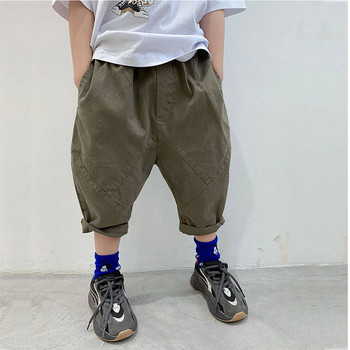 Широк модел детски панталони с джобове за момчета
