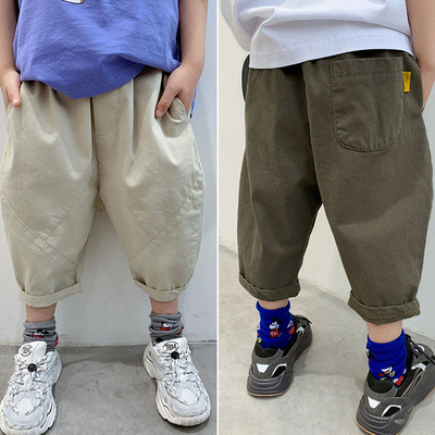Широк модел детски панталони с джобове за момчета