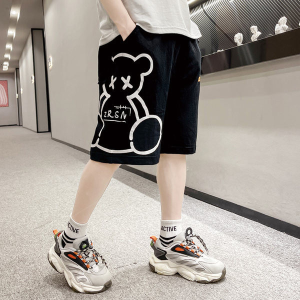 Детски панталон с апликация и джобове-за момчета