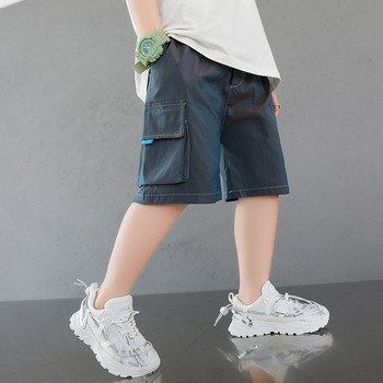 Детски къси панталони с 3/4 дължина  надпис и дълбоки джобове