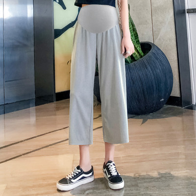 Дамски ежедневен панталон широк модел за бременни жени