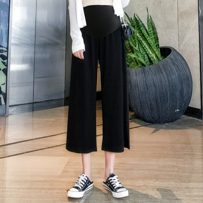 Дамски ежедневен панталон широк модел за бременни жени