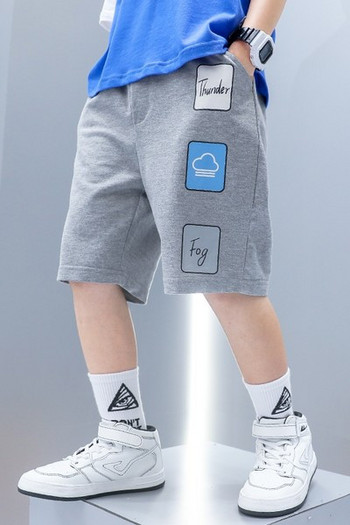 Детски къси панталони с апликация в три цвята 