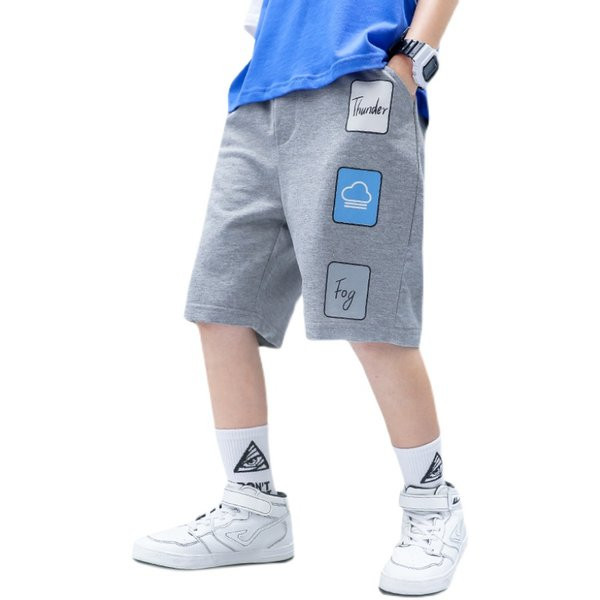 Детски къси панталони с апликация в три цвята 