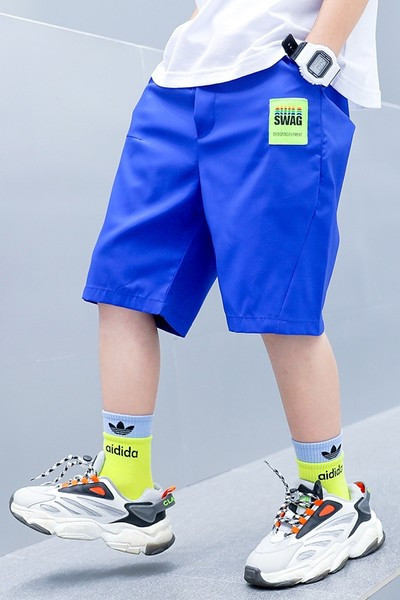 Детски къси панталони с щампа и джобове 